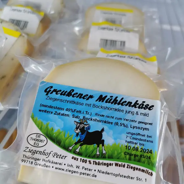 Greußener Mühlenkäse verpackt
